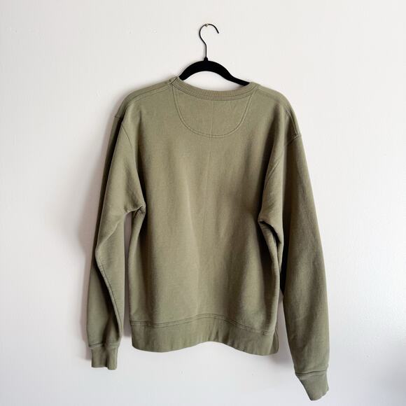 Champion Olive Green Power Blend Pullover Crewneck Sweatshirt - Medium - Picture 6 of 7